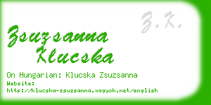 zsuzsanna klucska business card